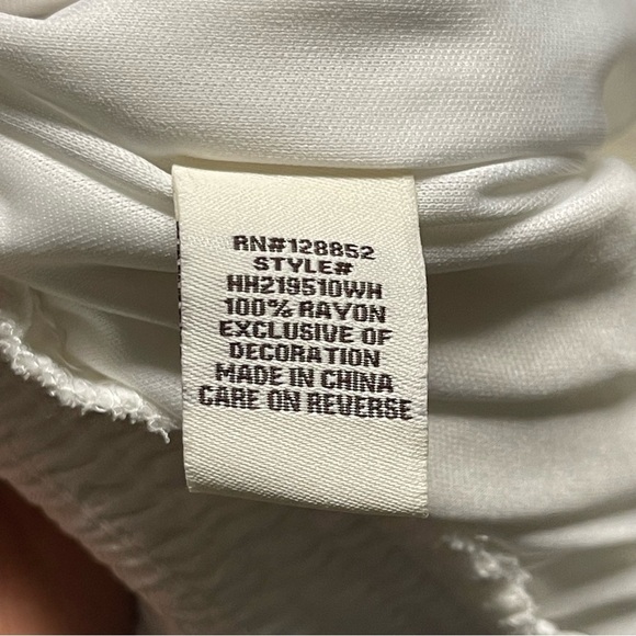 High Waist White and Blue Athletic Shorts - Picture 6 of 9